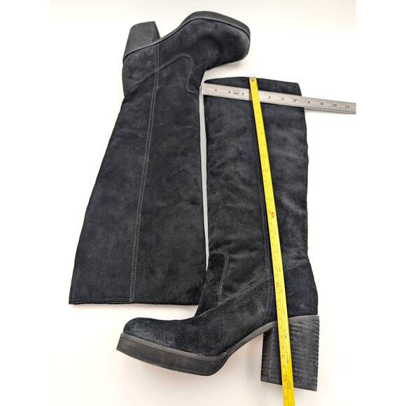Zodiac Padma Wide Calf High Shaft Boots Round Toe Women's Black Size US7 EU38 - Picture 6 of 12